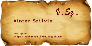 Vinter Szilvia névjegykártya